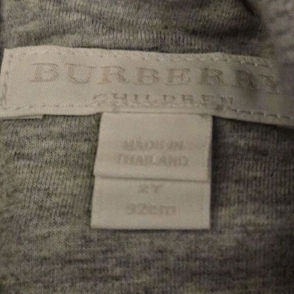 Burberry Girls Plaid Sweatshirt Dress Check Red Gray Baby Size 2T - Picture 4 of 6